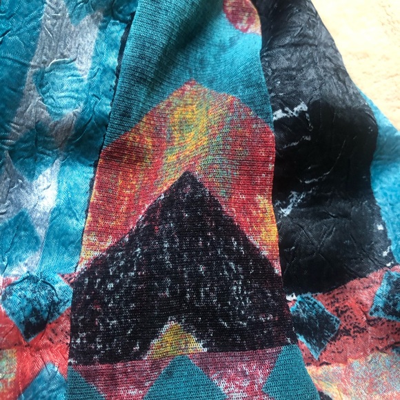 Save The Queen Black Maxi Dress with Silk Abstract Design - Size Large - Picture 7 of 11